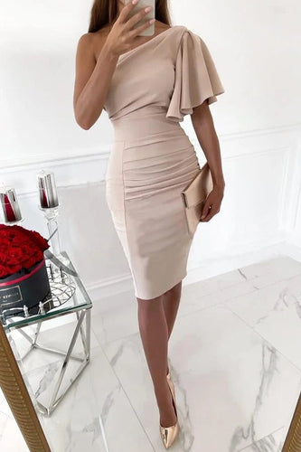 Drune | Sweet Sippin' Ein-Schulter-Rüsch-Midi-Kleid