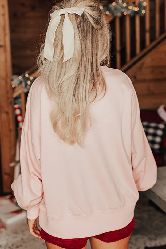 Drune | Weihnachtsmann Pailletten Lässiges Lockeres Sweatshirt