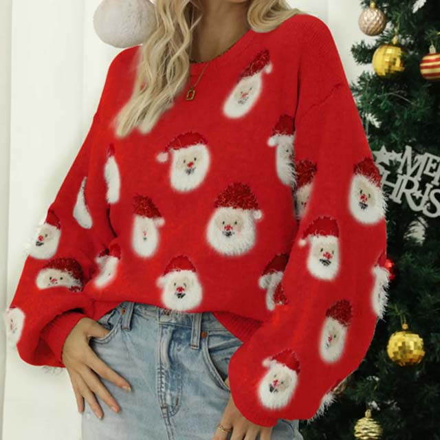Drune | Weihnachtlicher Strickpullover mit Rentiermotiv