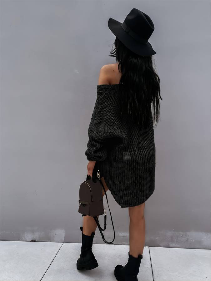 Drune - Übergroßes Strickkleid