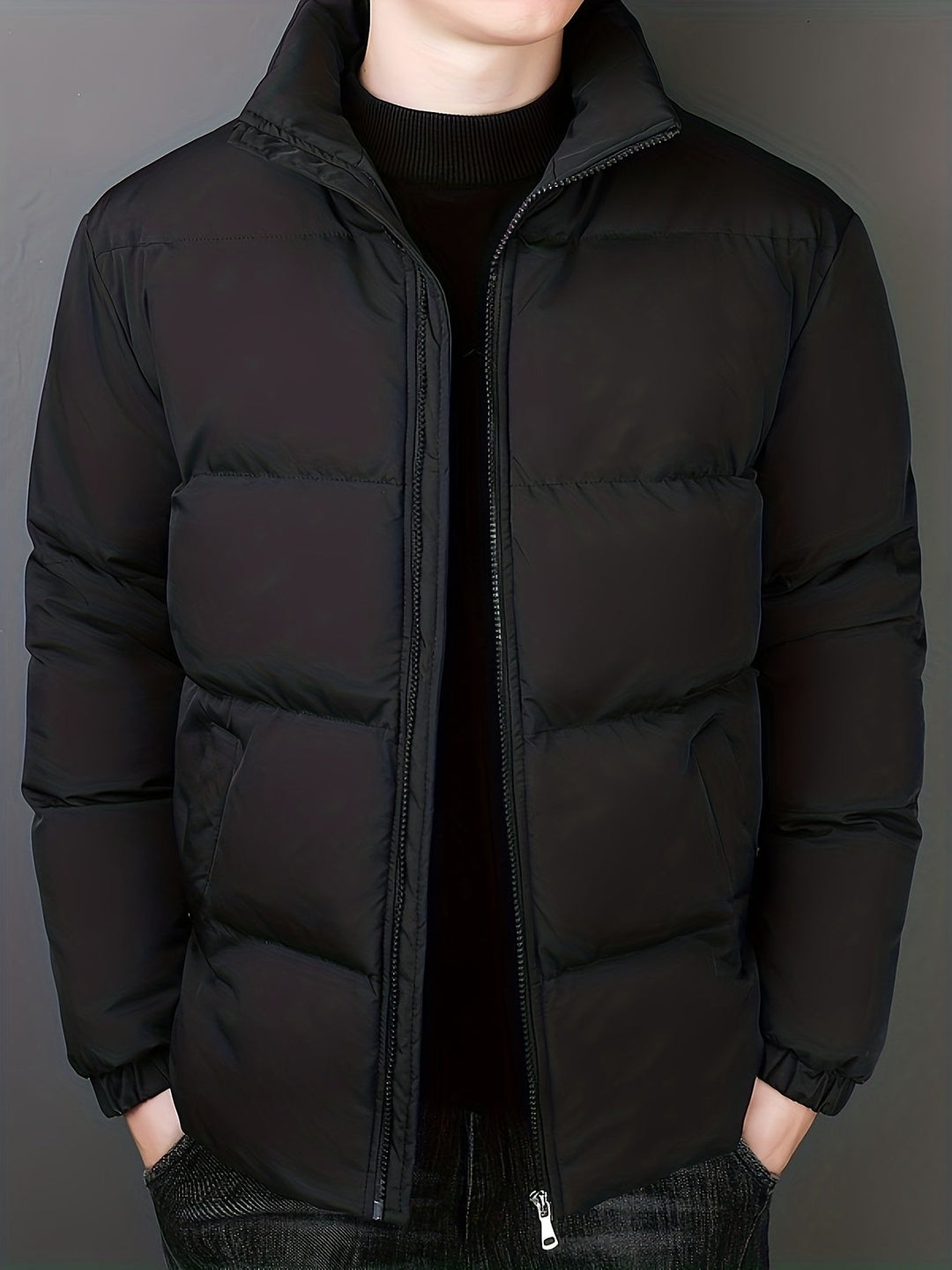 Drune | Windsbreaker Daunenjacke mit hohem Kragen für Männer - Perfekt für Herbst/Winter