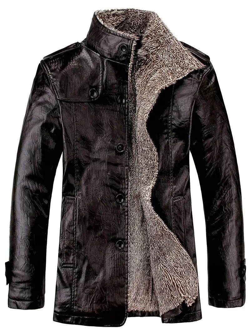 Drune |  Lederjacke mit Wolle für Herren - Perfekt für Outdoor-Aktivitäten
