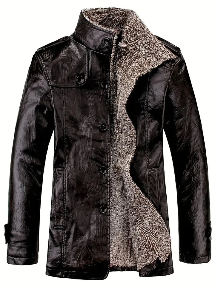 Drune |  Lederjacke mit Wolle für Herren - Perfekt für Outdoor-Aktivitäten