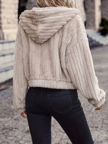 Drune | Fleecejacke Beige - Kuschelige Kurzjacke