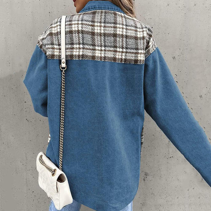 Drune | Karierte Jacke mit klassischem Kragen für Damen