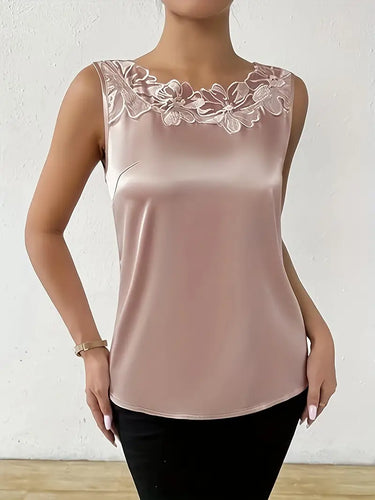 Drune | Satin Bluse Mit Blumendetail Für Damen