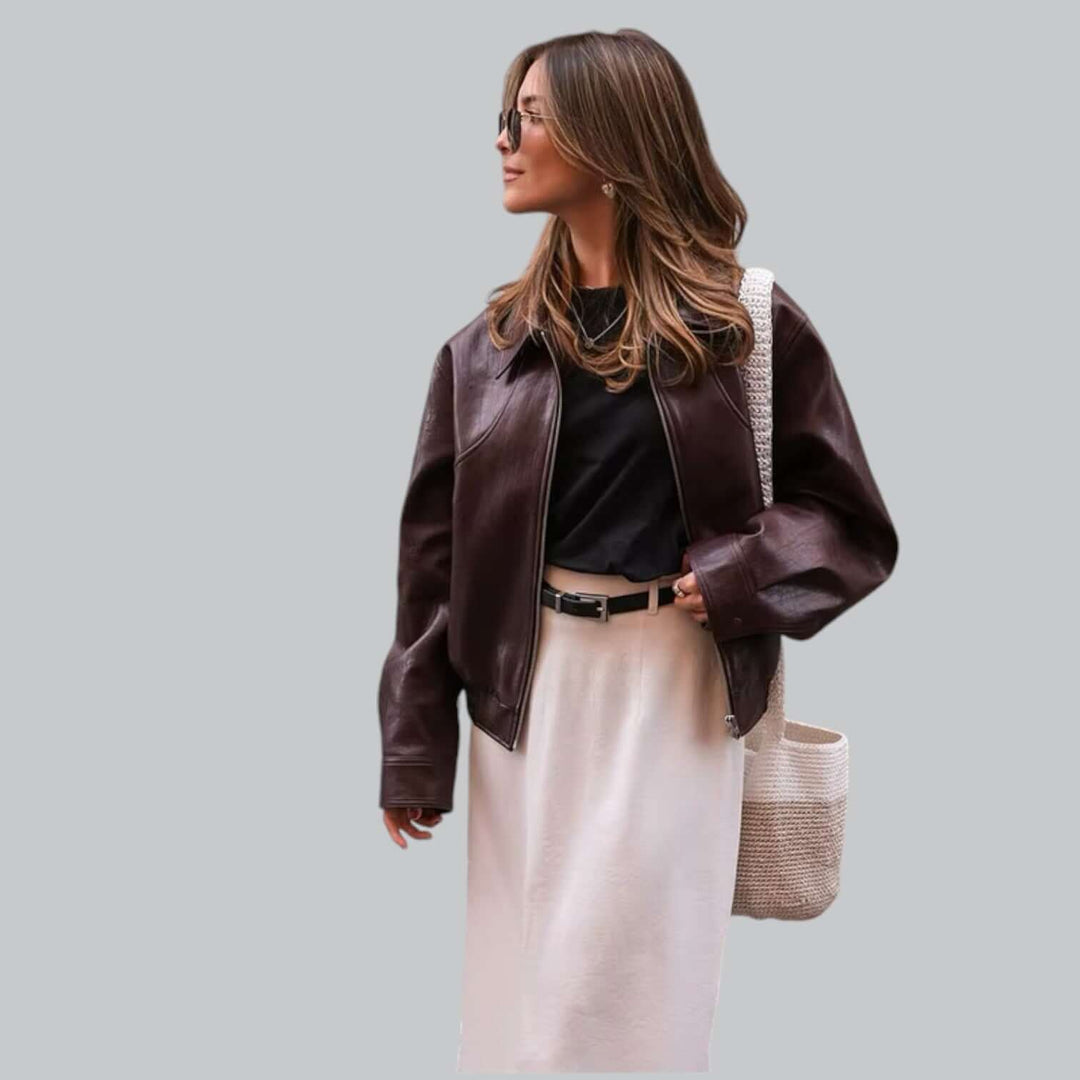 Drune | Unisex Vintage Stil Lederlook Jacke