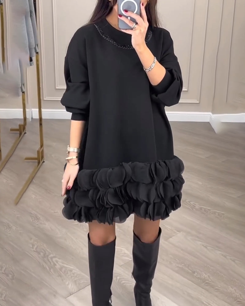 Drune | Kleid mit Patchwork Blütenblättern