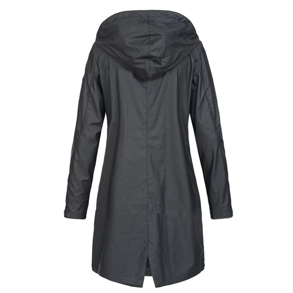 Drune | Damen Lange Herbstjacke Hoher Kragen