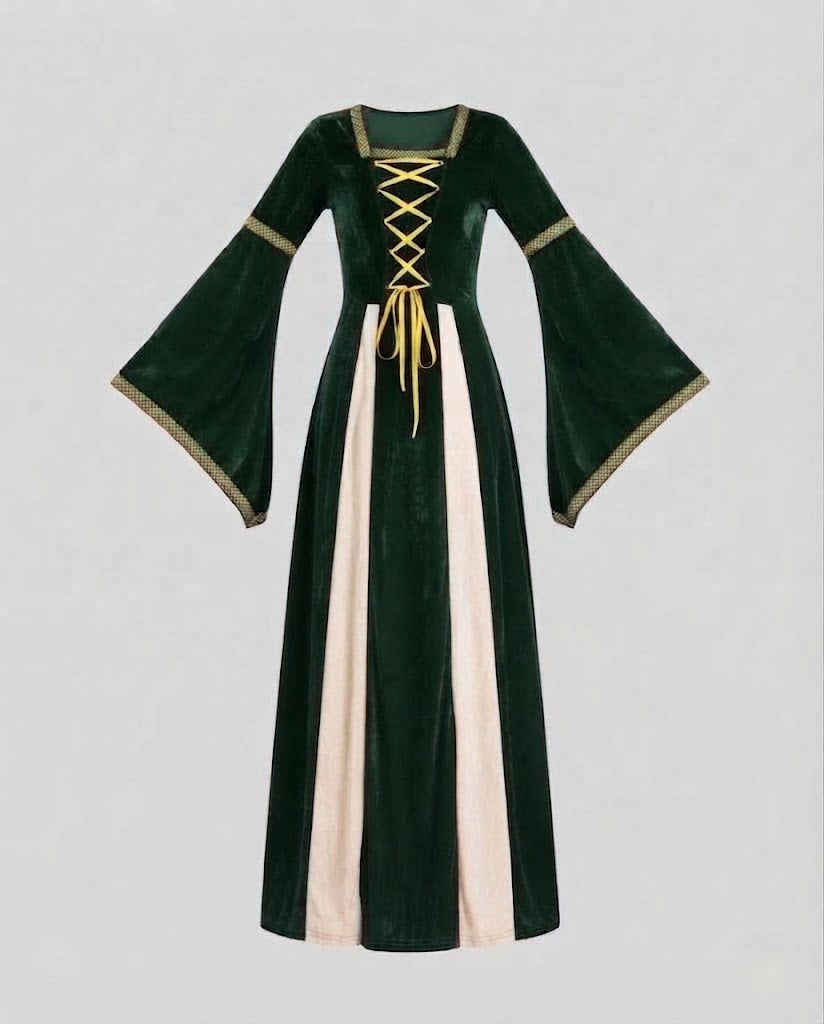 Frauen Mittelalter Zauberer Kleid Drune