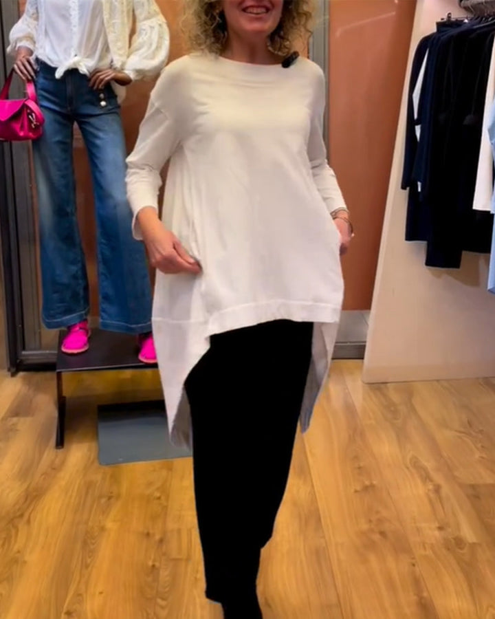 Drune | Basic Top mit Rundhalsausschnitt
