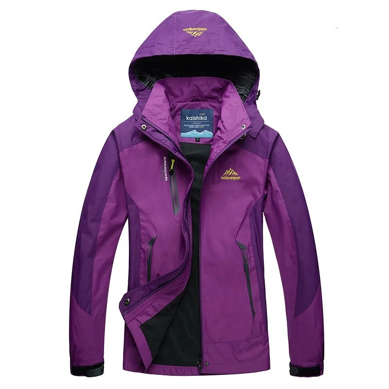 Drune |  Outdoor Stilvolle Wasserdichte Skijacke mit Kapuze für Damen - Perfekt für Outdoor-Aktivitäten