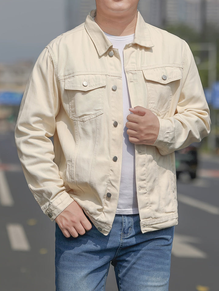 Drune | Baumwoll Herrenjacke Im Lässigen Denim Stil