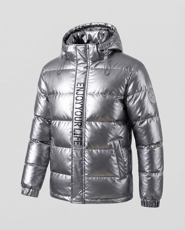 Herren Hochglänzende Steppjacke Drune