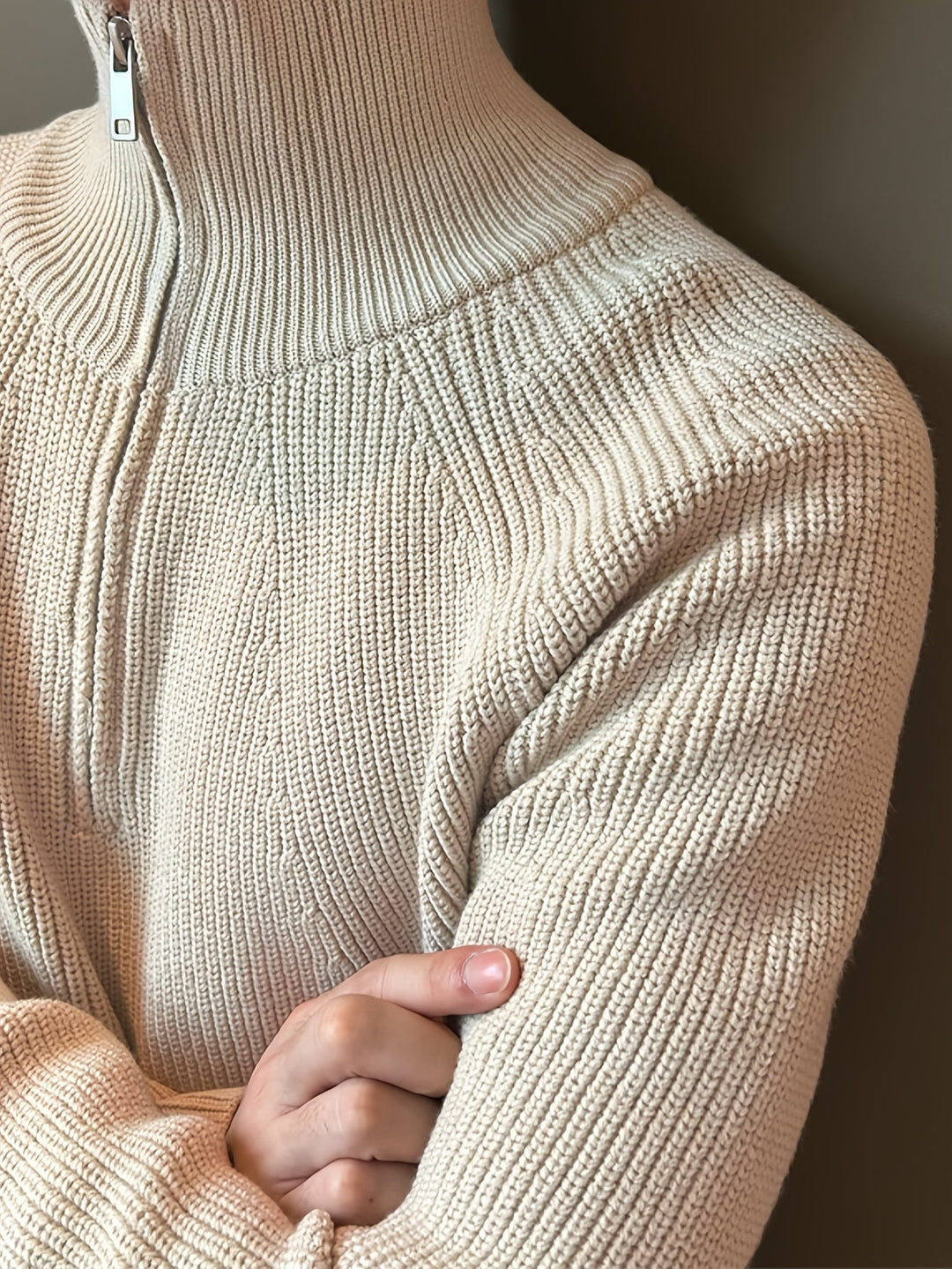 Drune | Lässiger Pullover mit Reißverschluss für Männer
