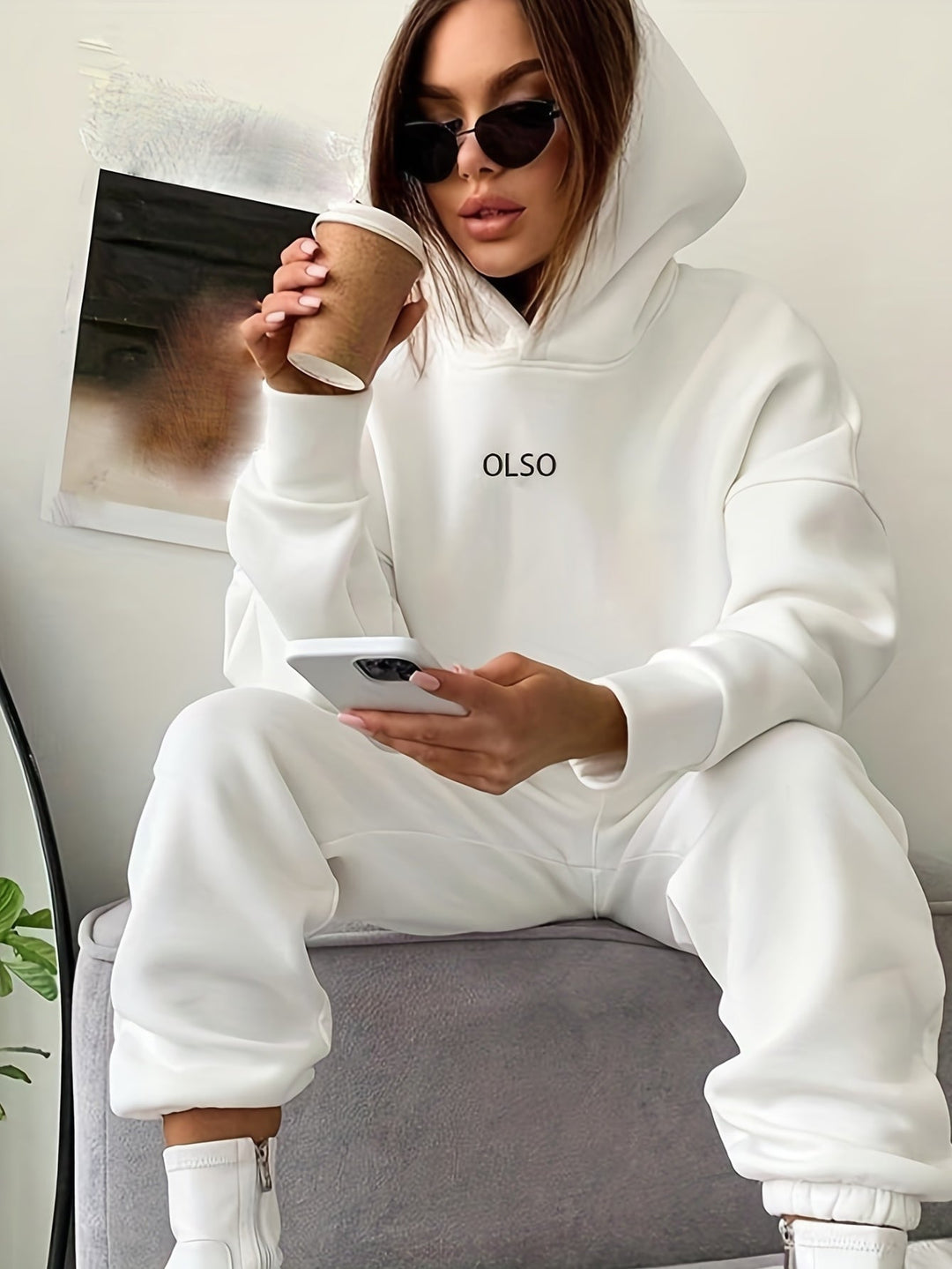Drune | Damen Freizeit Kapuzenpullover und Jogginghosen