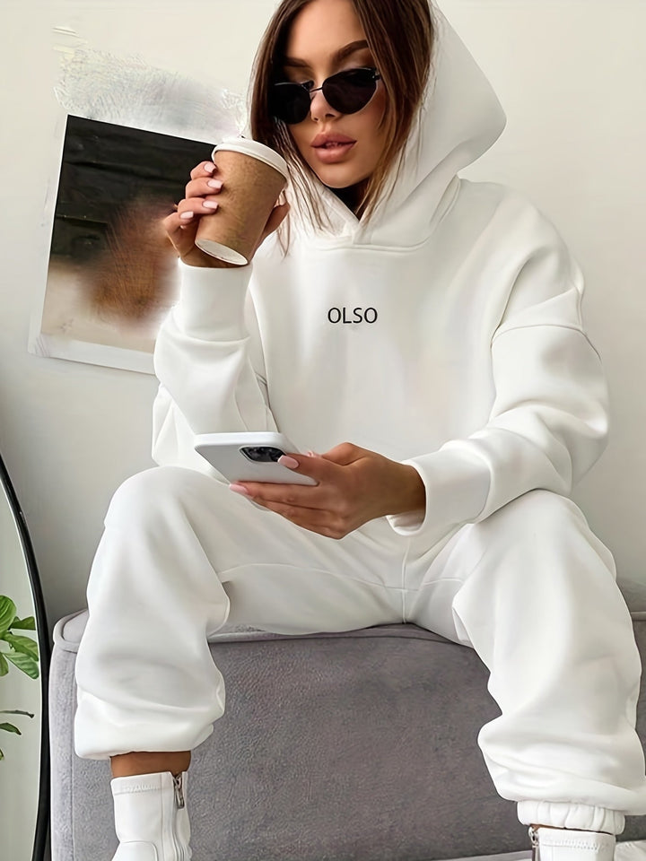 Drune | Oslo Damen Set – Zweiteiliges Set aus Kapuzenpullover und Sweatpants für lässigen Stil und maximalen Komfort.