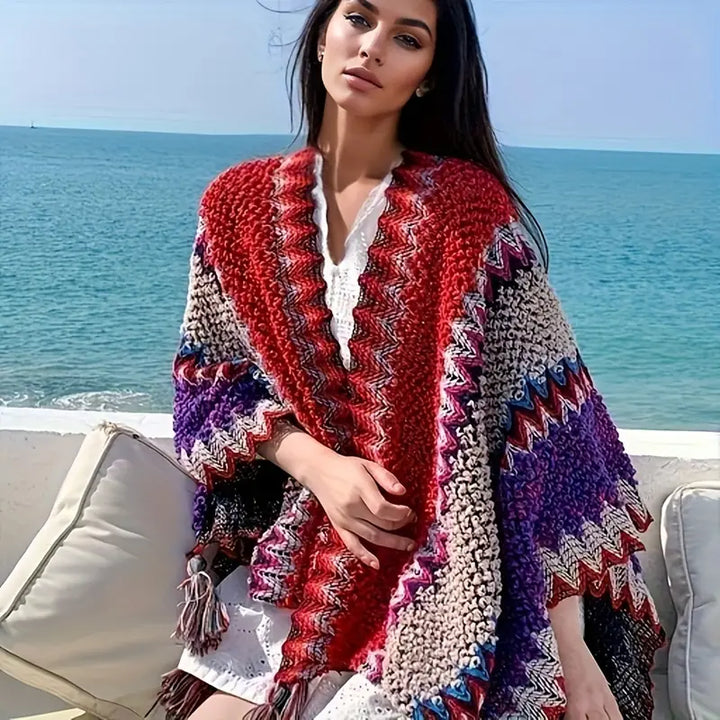 Drune | Winter Poncho Strickschal