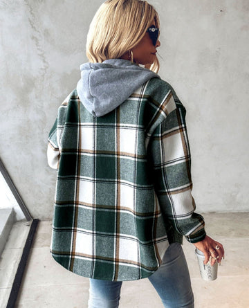 Drune | Karo-Hoodie mit Kordelzug für Damen