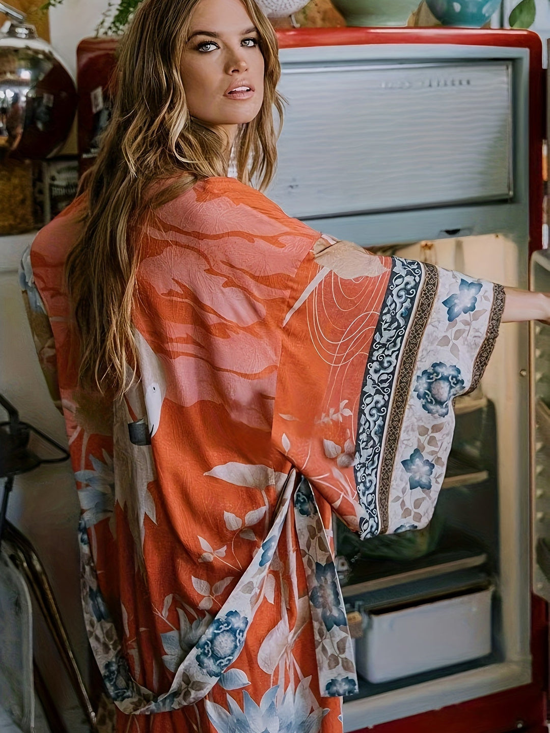 Drune | Bedruckter, Vom Kimono Inspirierter, Stylischer Strandüberwurf