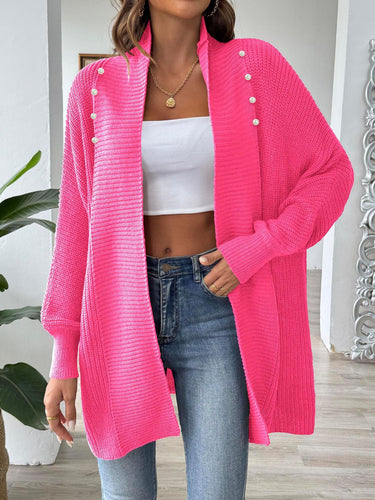 Drune | Elegante, lockere Strickjacke mit langen Ärmeln und offener Vorderseite
