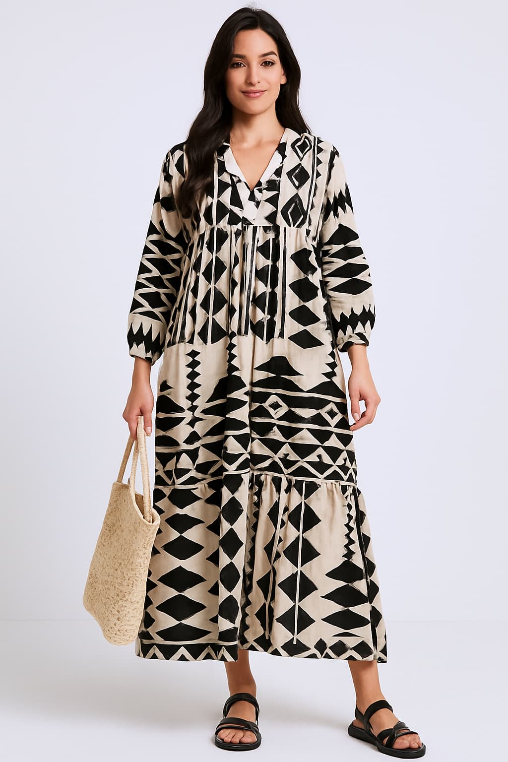 Drune | Bedrucktes Hemdkleid
