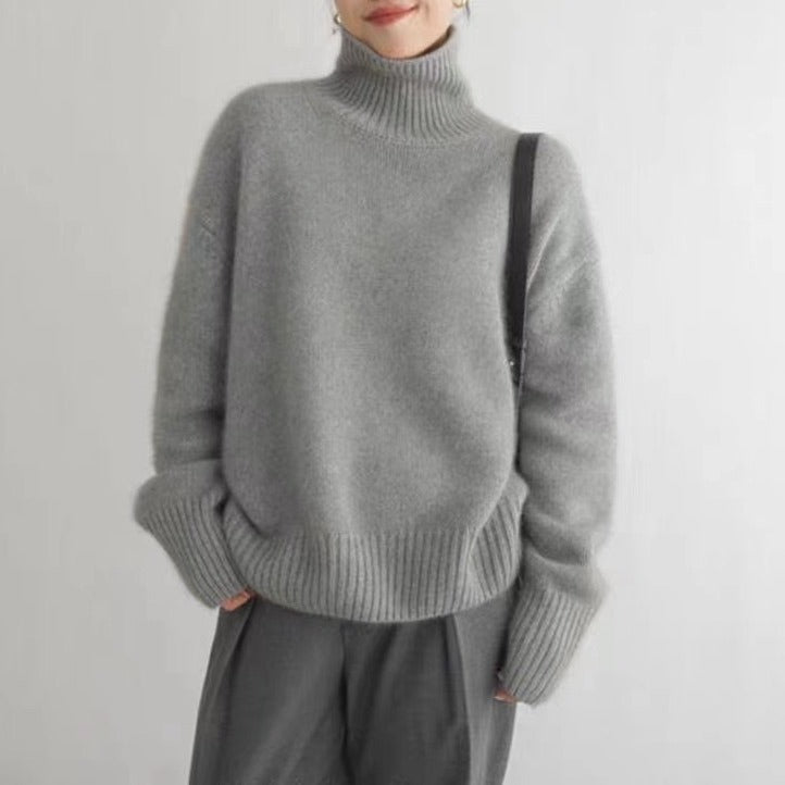 Drune | Klassische und Luxuriöse Wollpullover mit Hohem Kragen