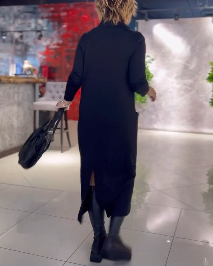 Drune | Kleid mit Rundhalsausschnitt und Tasche