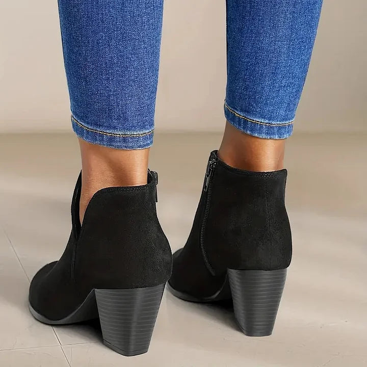 Drune | Damen Stiefeletten Mit Chunky Absatz