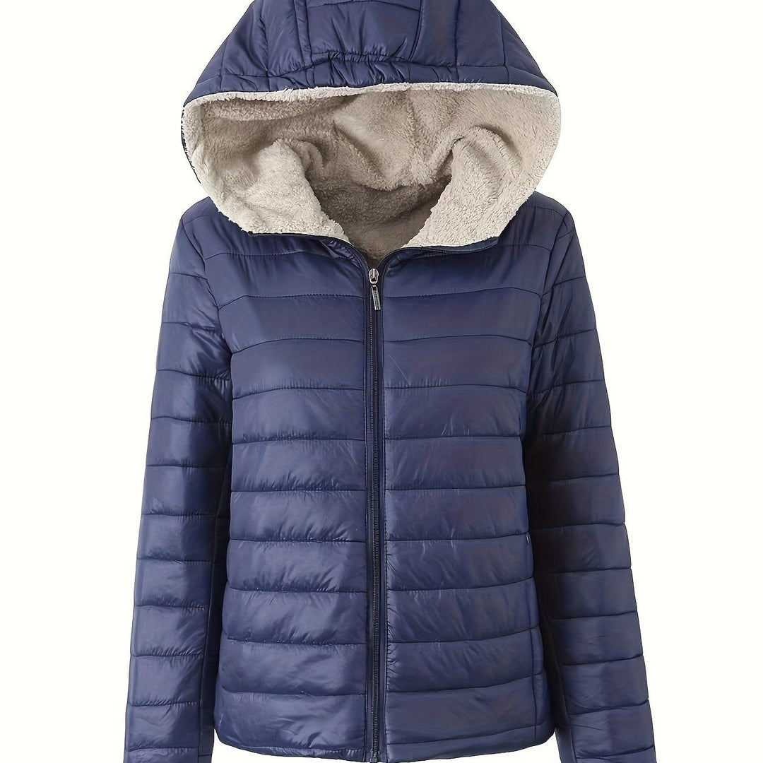 Drune | Warme Jacke mit Reißverschluss und Futter aus Kunstfell