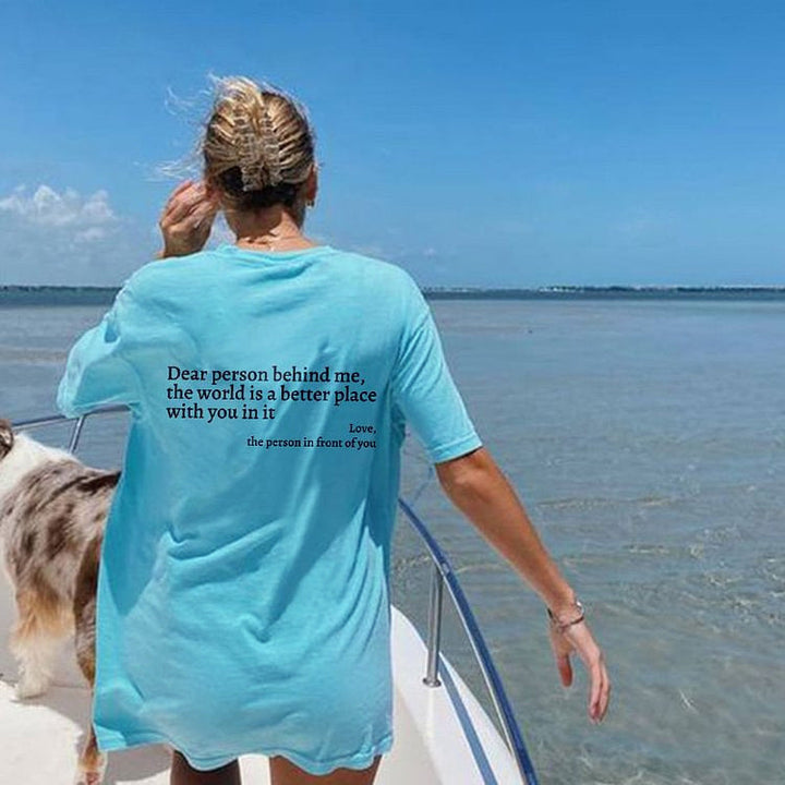 Drune | Damen T-Shirt Mit Rundhalsausschnitt Und Slogan
