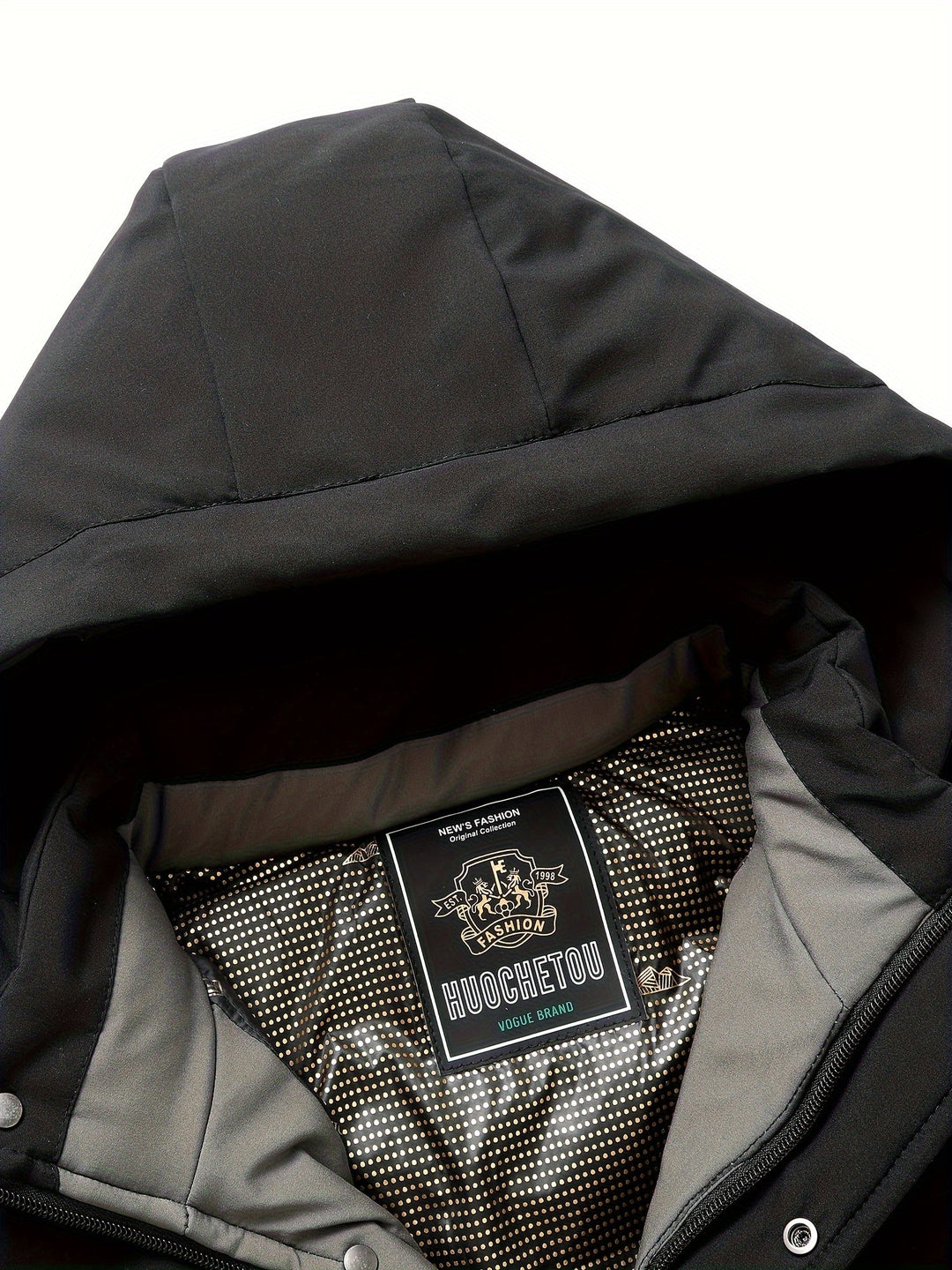 Drune |  Thermojacke Mit Abnehmbarer Kapuze Winterjacke Für Herren - Perfekt für Outdoor-Aktivitäten