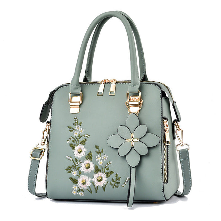 Drune | Bestickte Handtasche Für Damen Mit Schulter Und Messenger Design