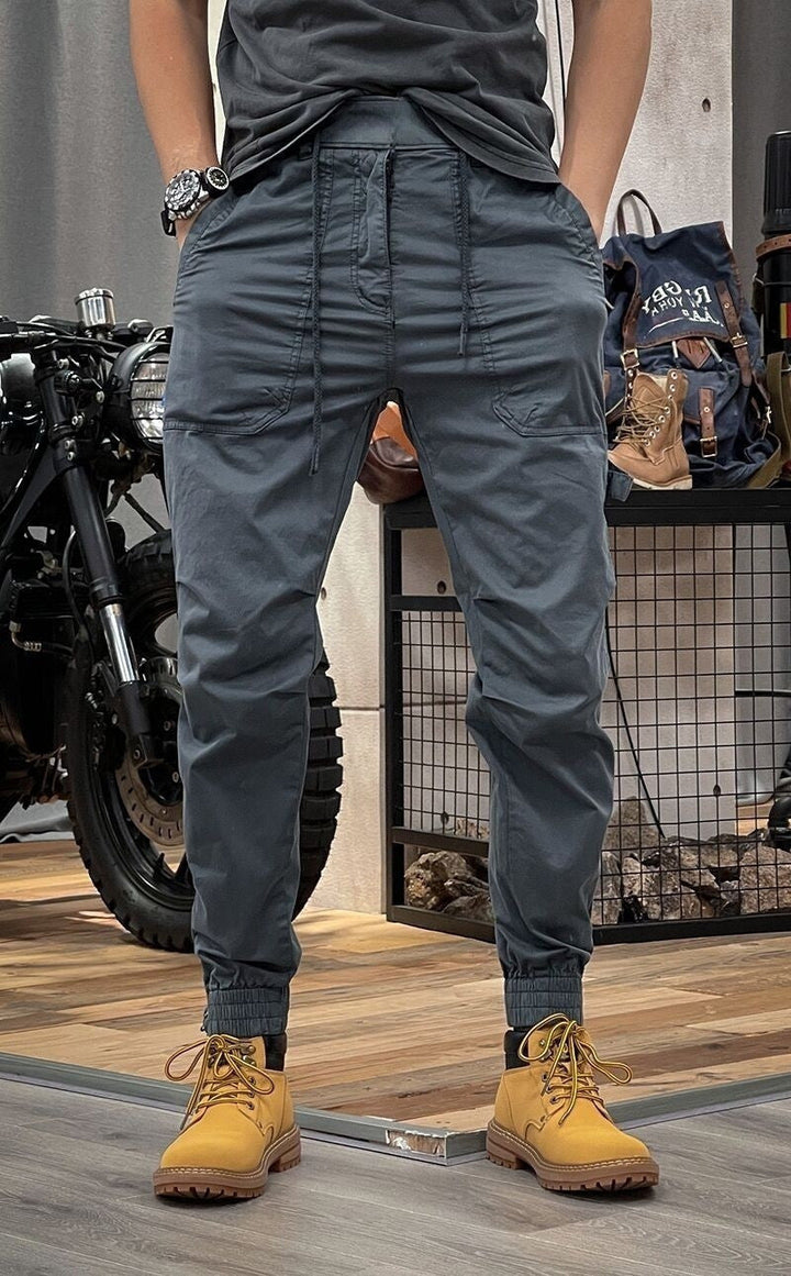 Drune | Retro Herren Latzhose Mit Mehreren Taschen Und Elastischer Taille
