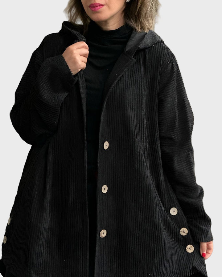 Drune | Jacke mit Kapuze und Knöpfen