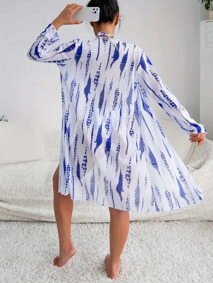 Drune | Stück Strandkleidung, Dreieck, Hoher Schnitt, Bikini-Set, Beach Cover Up