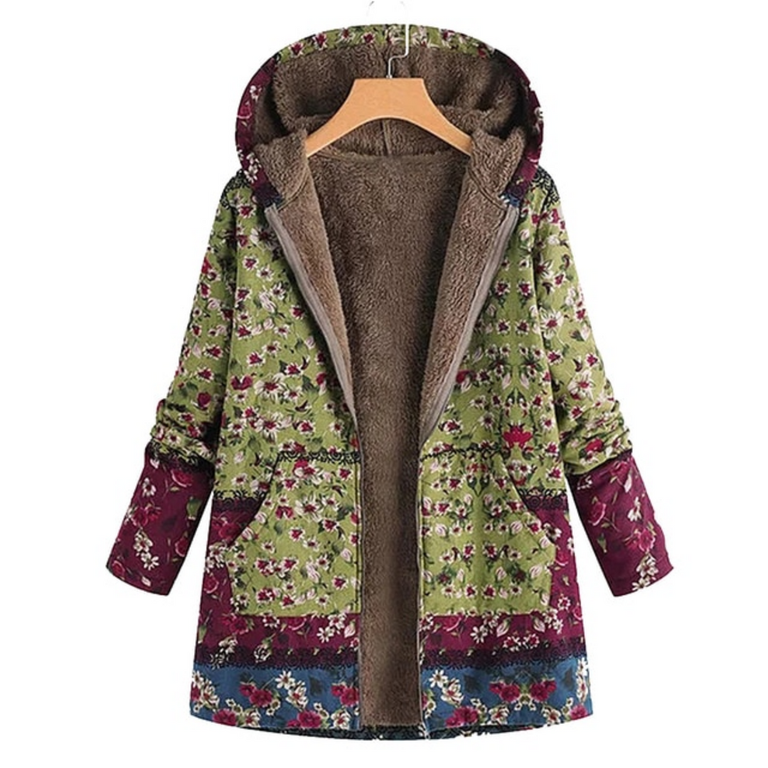 Drune | Warme Damenjacke Mit Blumenmuster