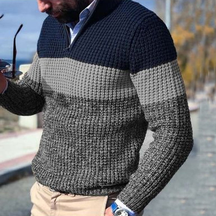Drune | Gestrickte Wollmischung Rundhals Strukturiertes Kabelmuster