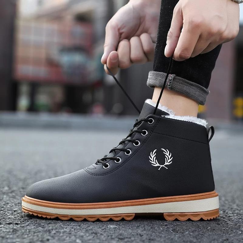 Drune | Stiefeletten Strapazierfähiges Kunstleder Warme Fütterung Rutschfeste Sohle Schnürung