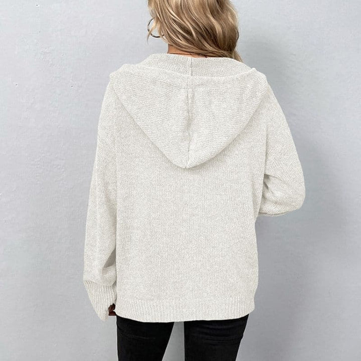 Drune | Strickcardigan -weich und warm - mit Kapuze und Knopfverschluss - lockere Passform