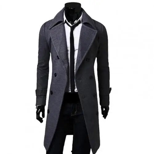 Drune | Trenchcoat Winddichte Jacke mit doppelter Knopfreihe