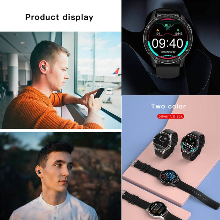 in 1 Smartwatch mit Kopfhörern (für iPhone und Android)
