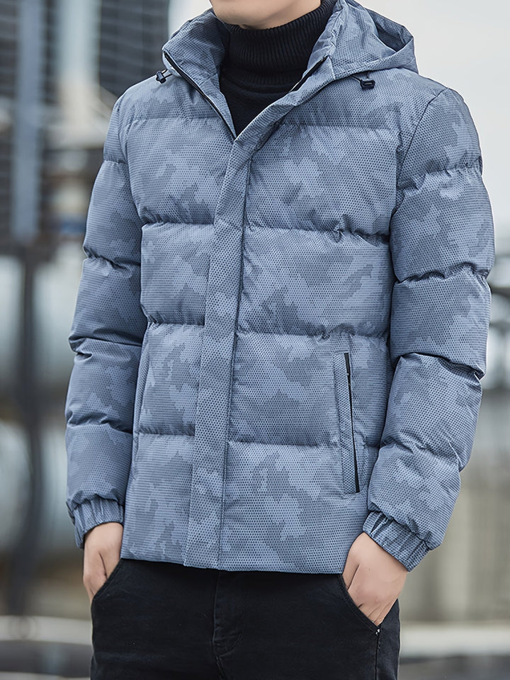Drune | Winterjacke aus gepolstertem Baumwollmaterial mit Reißverschluss und abnehmbarer Kapuze für Männer - Perfekt für Aktivitäten im Freien