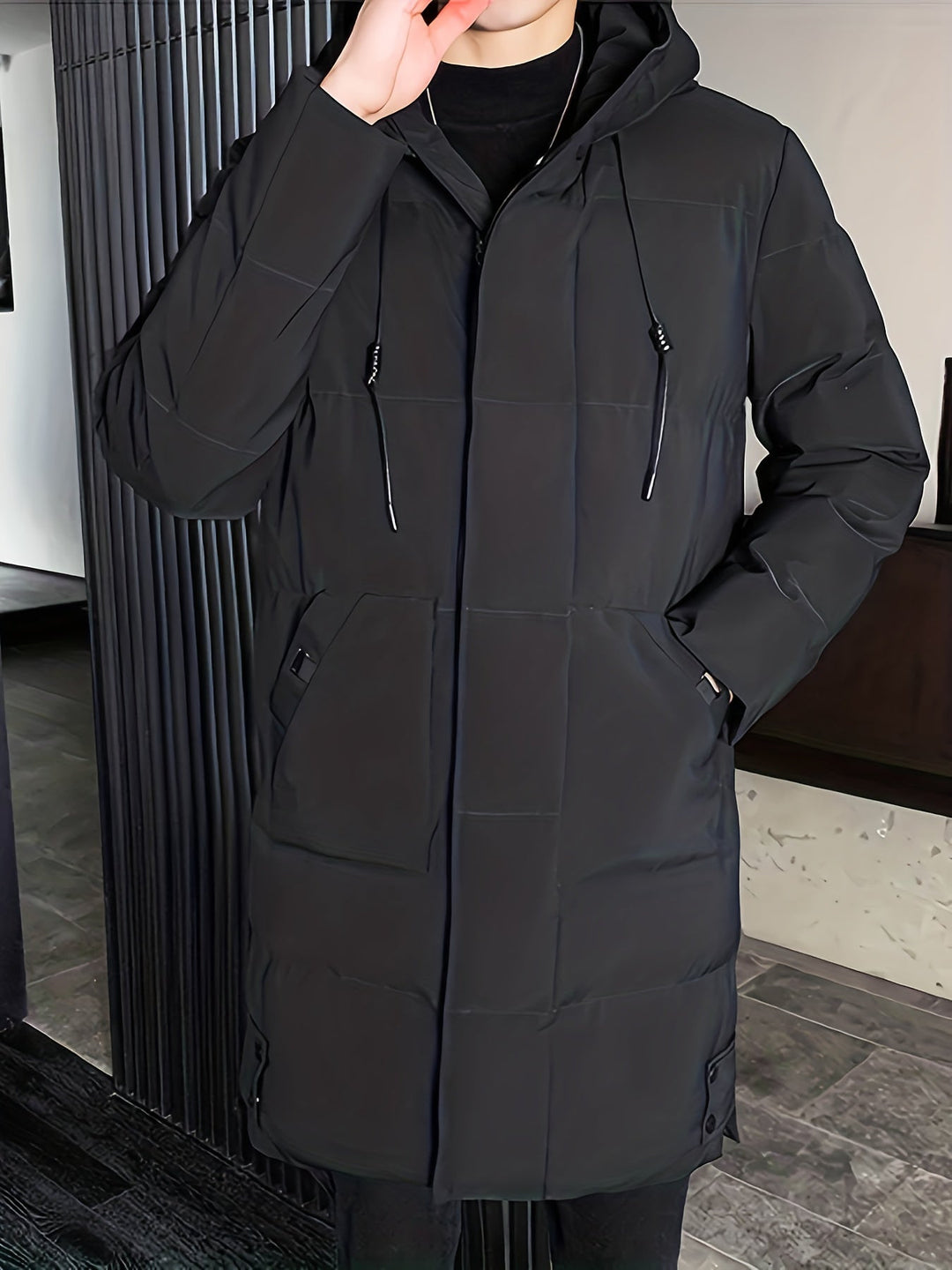 Drune | Winterjacke mit Kapuze für Männer in mittellanger Ausführung - Perfekt für Aktivitäten im Freien