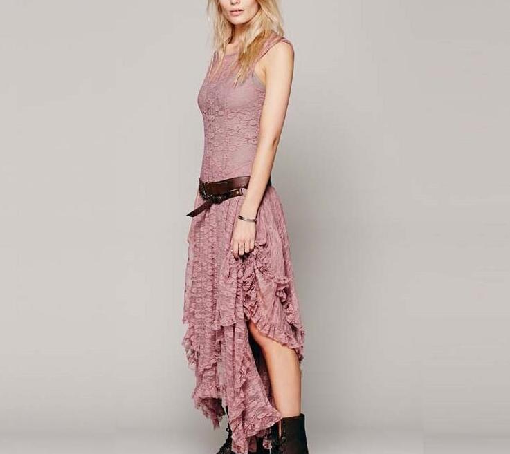 Damen Festliches Kleid mit voluminösem Rock und raffinierten Rüschendetails Drune
