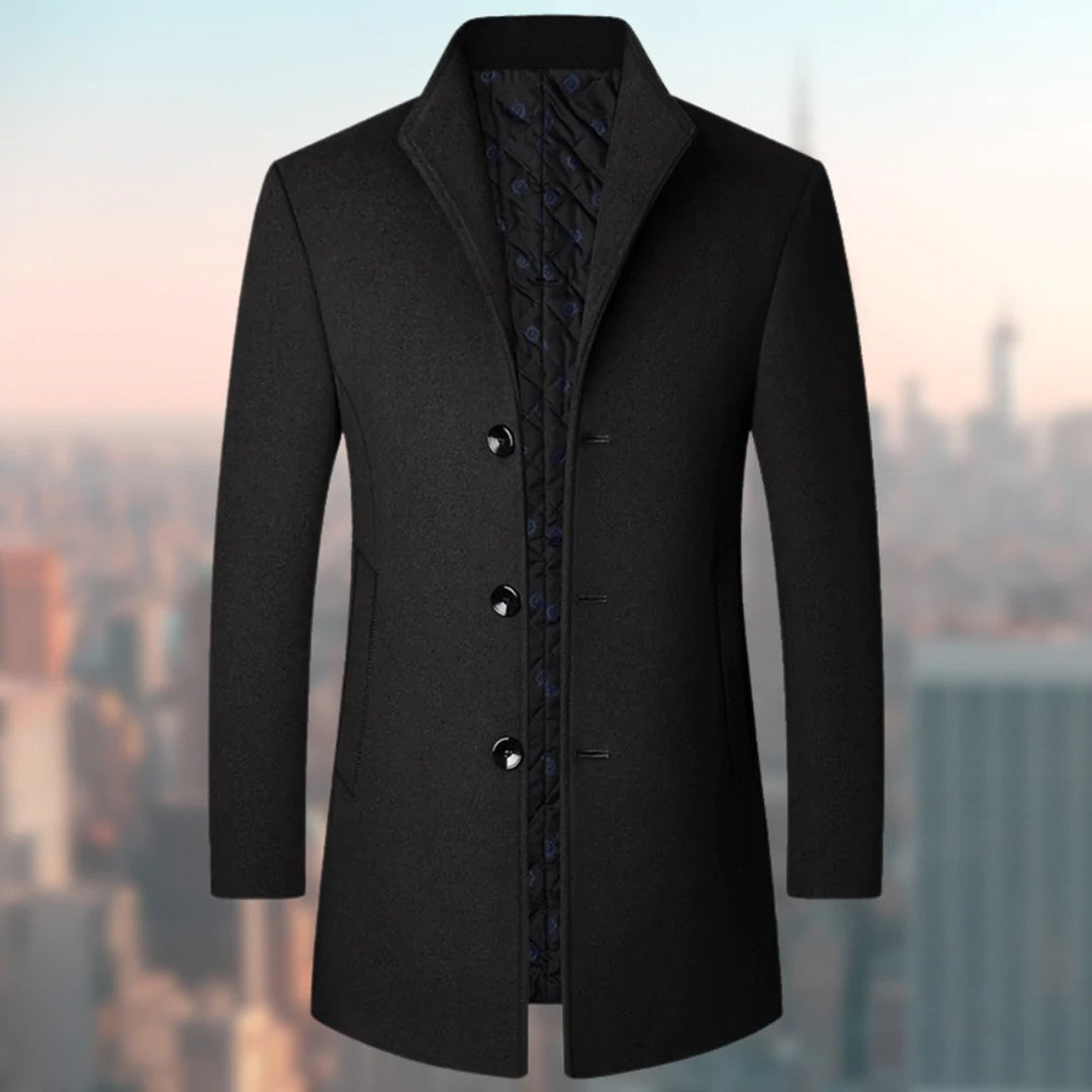 Drune | Herren Einreihiger Trenchcoat - Lang