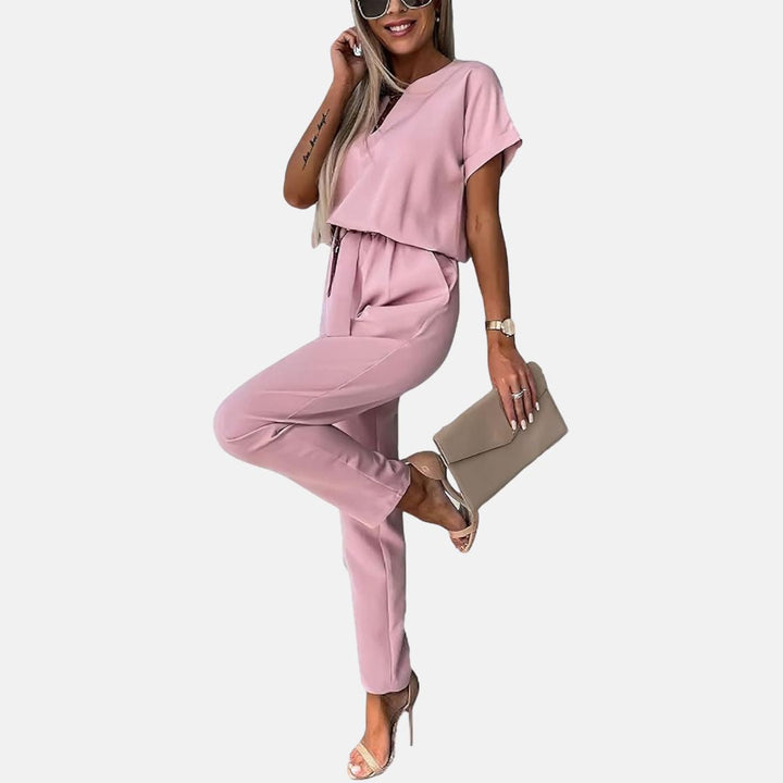 Drune | Eleganter, festlicher Kurzarm-Damen-Overall für den Sommer
