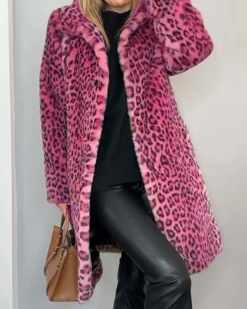 Drune | Leoparden Lange Weiche Jacke