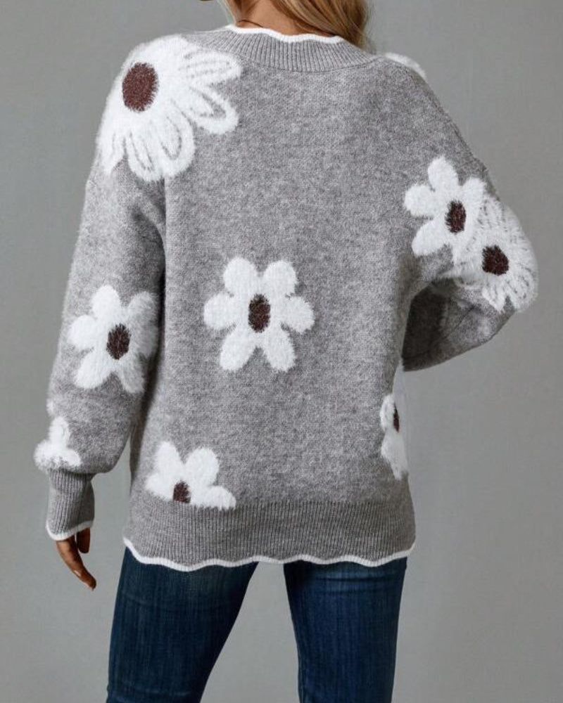 Drune | Strickpullover mit Blumen
