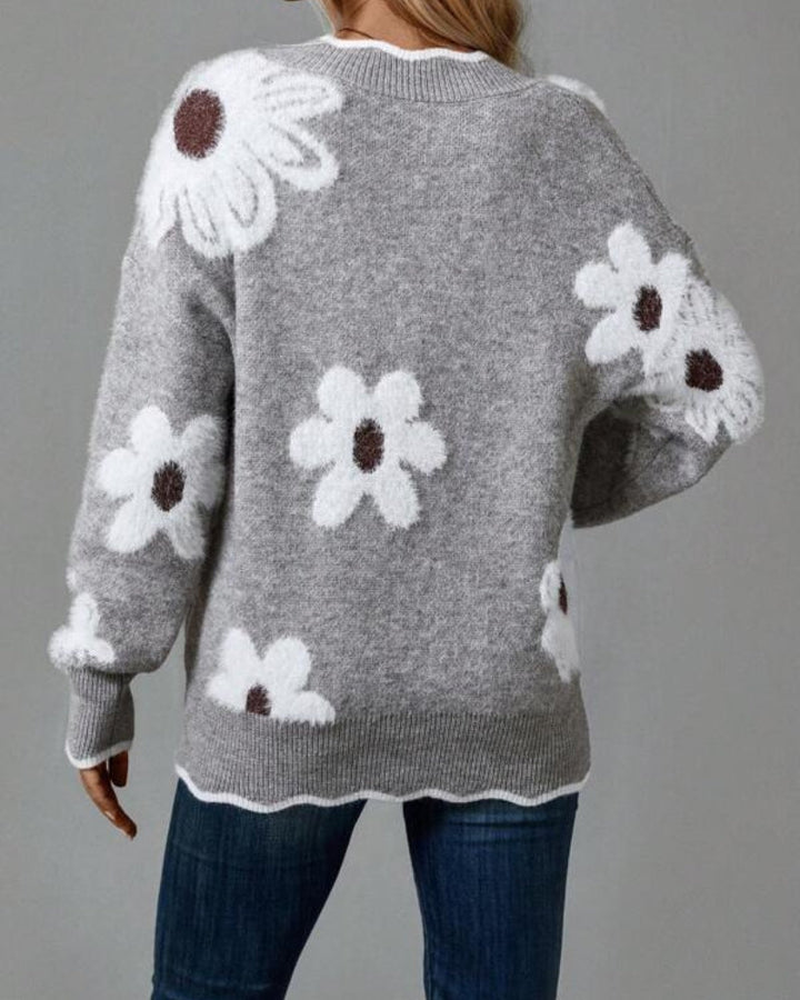 Drune | Strickpullover mit Blumen